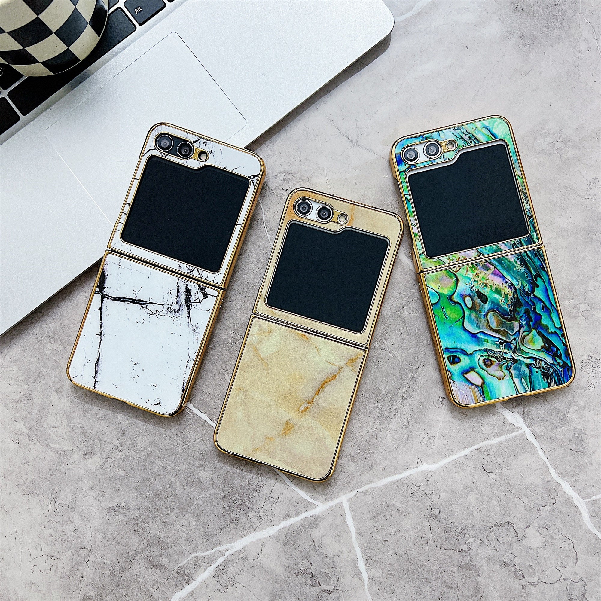 For Samsung Galaxy Z Flip 5G Phone Case Pattern Hard PC Cover Anti-Scratch - Style A