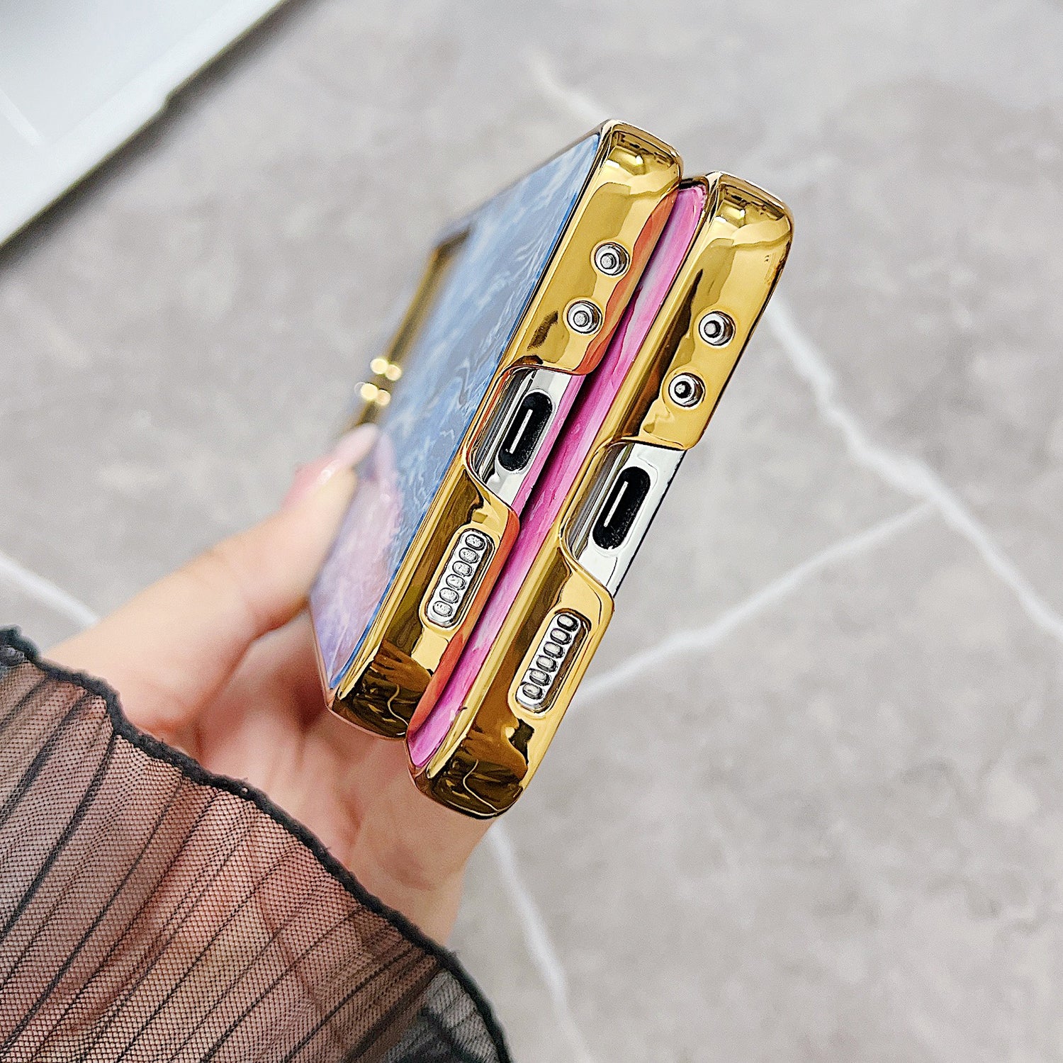 For Samsung Galaxy Z Flip 5G Phone Case Pattern Hard PC Cover Anti-Scratch - Style A