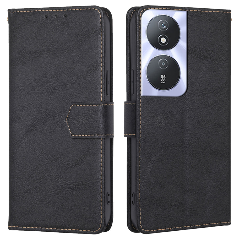 For Honor Play 50 Plus 5G / Play 8T 5G / X7b 4G / 90 Smart Leather Case RFID Blocking Wallet Cover with Magnetic Closure - Blue