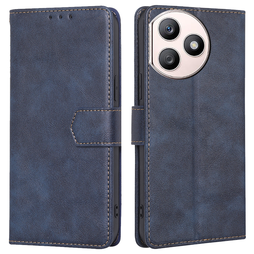For Honor X50i+ 5G Cell Phone Case PU Leather+TPU RFID Blocking 3 Card Slots Cover - Black