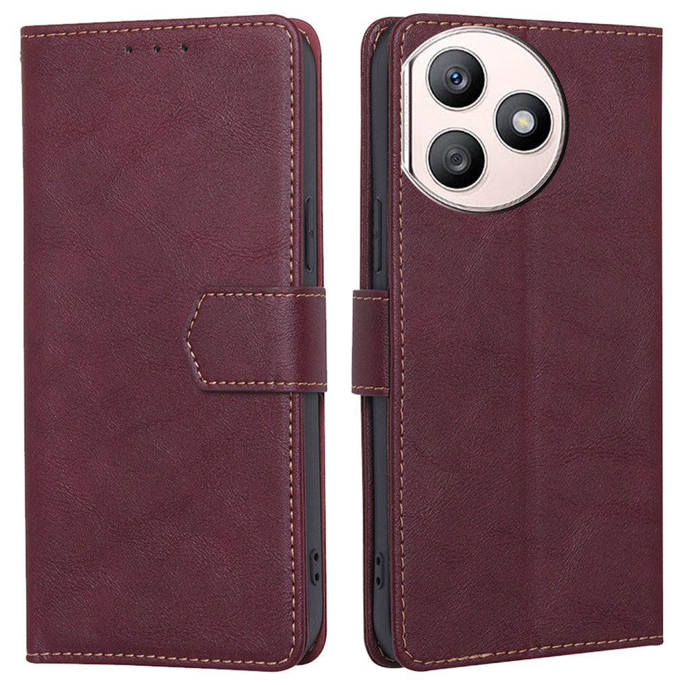 For Honor X50i+ 5G Cell Phone Case PU Leather+TPU RFID Blocking 3 Card Slots Cover - Black