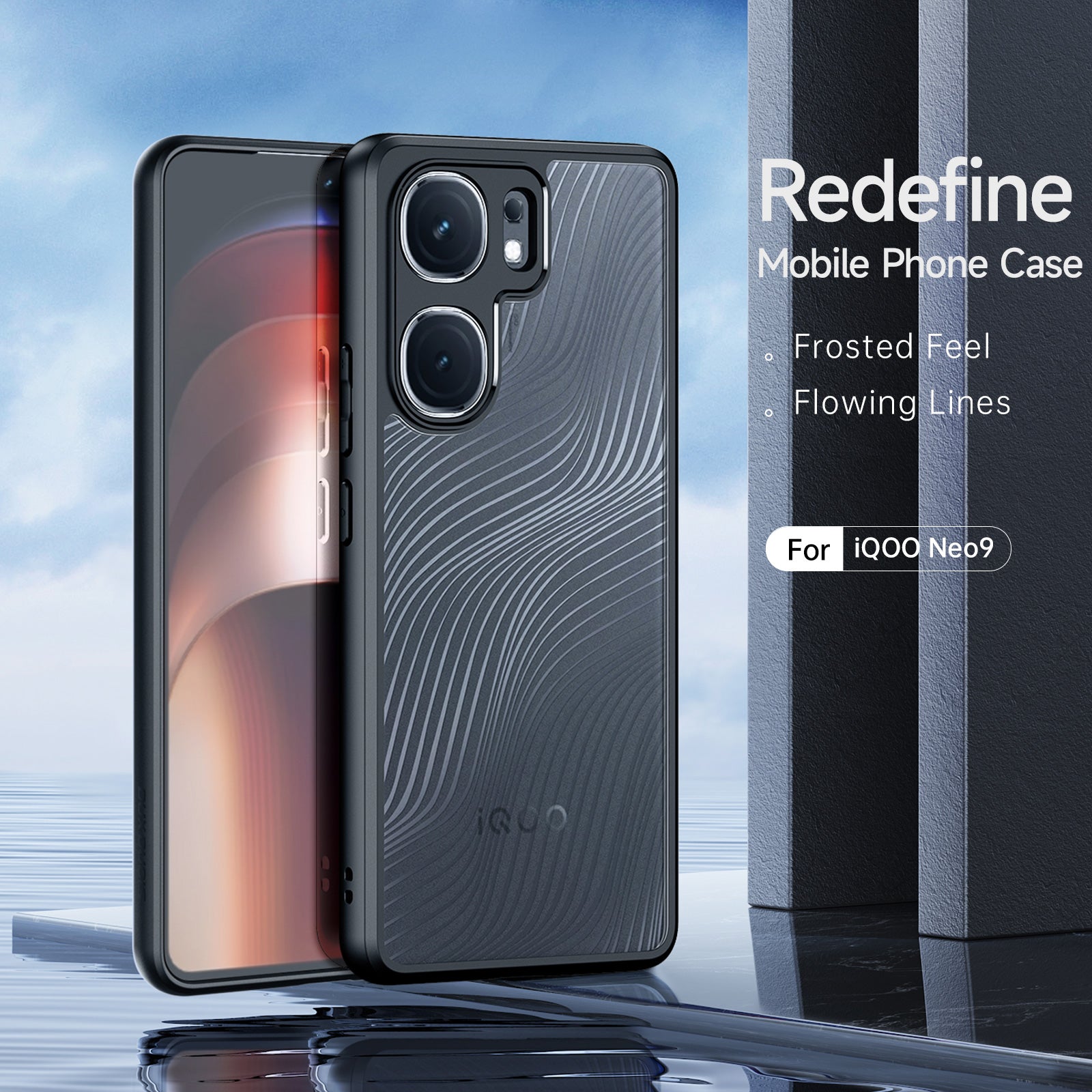 DUX DUCIS Aimo Series For vivo iQOO Neo9 5G / Neo9 Pro 5G Case Drop Tested PC+TPU Back Cover (REACH Certification) - Black