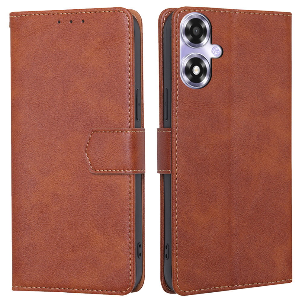 For Oppo A2x 5G / A2m 5G Case Scratch-proof RFID Blocking Wallet Stand Phone Protector - Blue