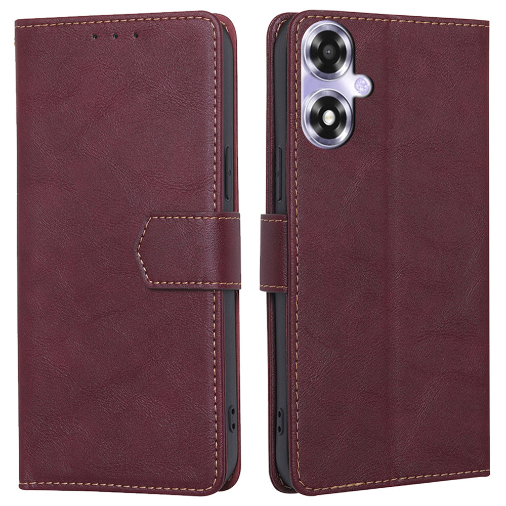 For Oppo A2x 5G / A2m 5G Case Scratch-proof RFID Blocking Wallet Stand Phone Protector - Blue