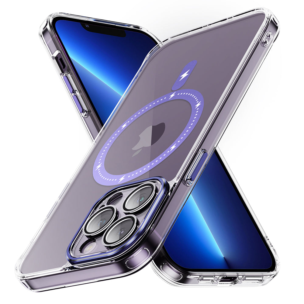 YSM For iPhone 13 Pro Phone Case Compatible with MagSafe Wireless Charging - Transparent Black