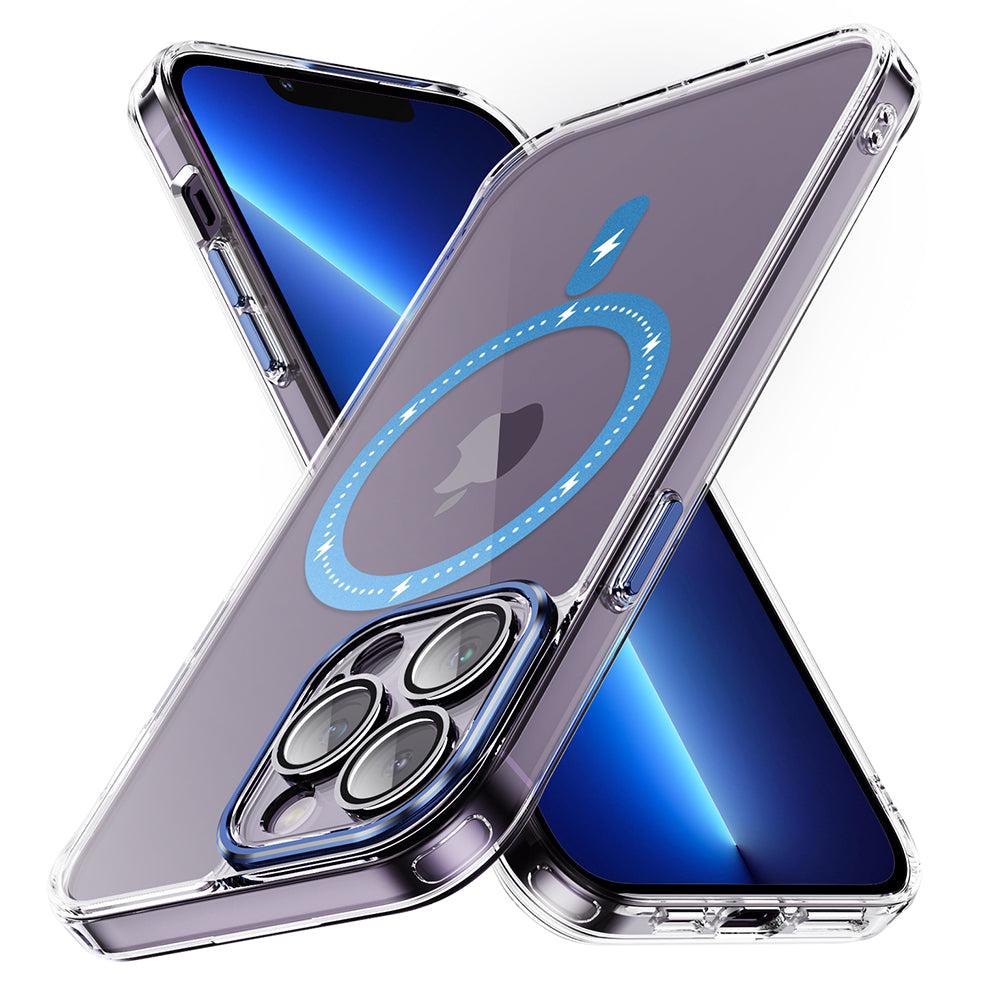 YSM For iPhone 13 Pro Phone Case Compatible with MagSafe Wireless Charging - Transparent Black