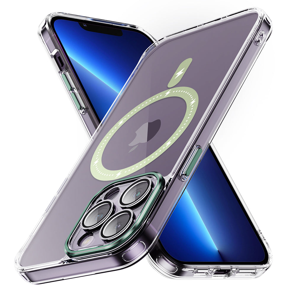 YSM For iPhone 13 Pro Phone Case Compatible with MagSafe Wireless Charging - Transparent Black