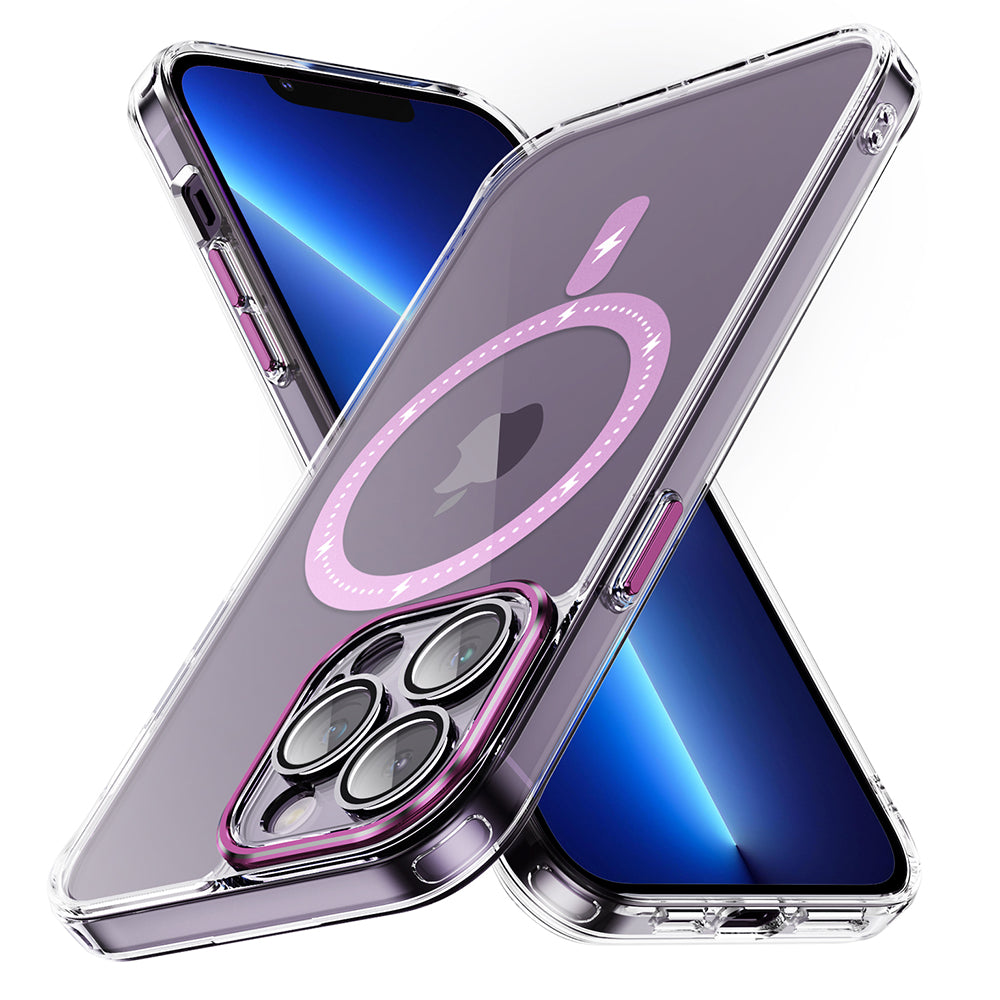 YSM For iPhone 13 Pro Phone Case Compatible with MagSafe Wireless Charging - Transparent Black