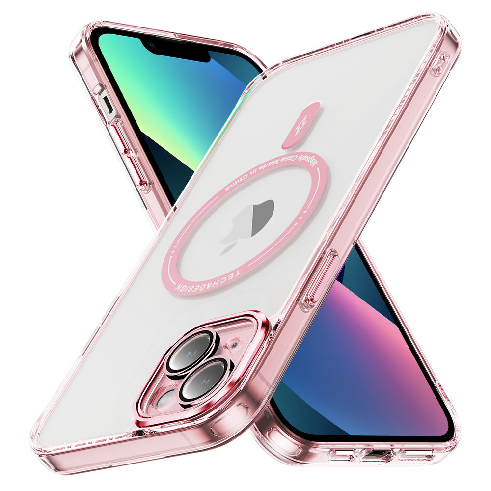 YSM For iPhone 13 YSM Phone Case Acrylic + TPU Clear Cover Compatible with MagSafe - Transparent Black