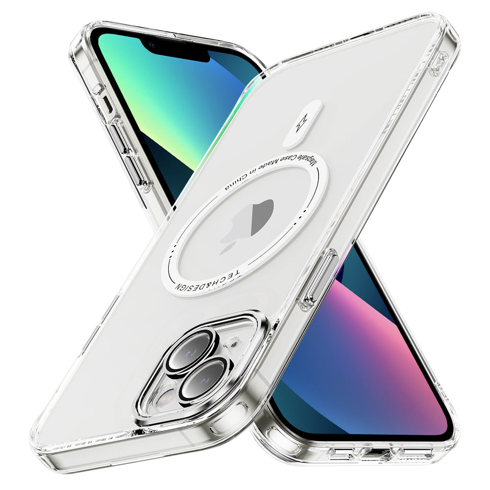 YSM For iPhone 13 YSM Phone Case Acrylic + TPU Clear Cover Compatible with MagSafe - Transparent Black