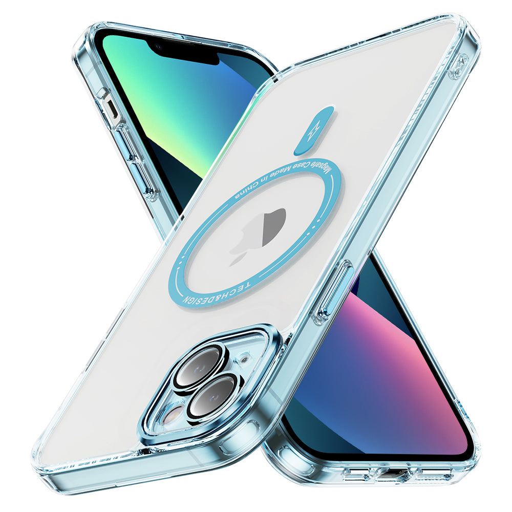 YSM For iPhone 13 YSM Phone Case Acrylic + TPU Clear Cover Compatible with MagSafe - Transparent Black