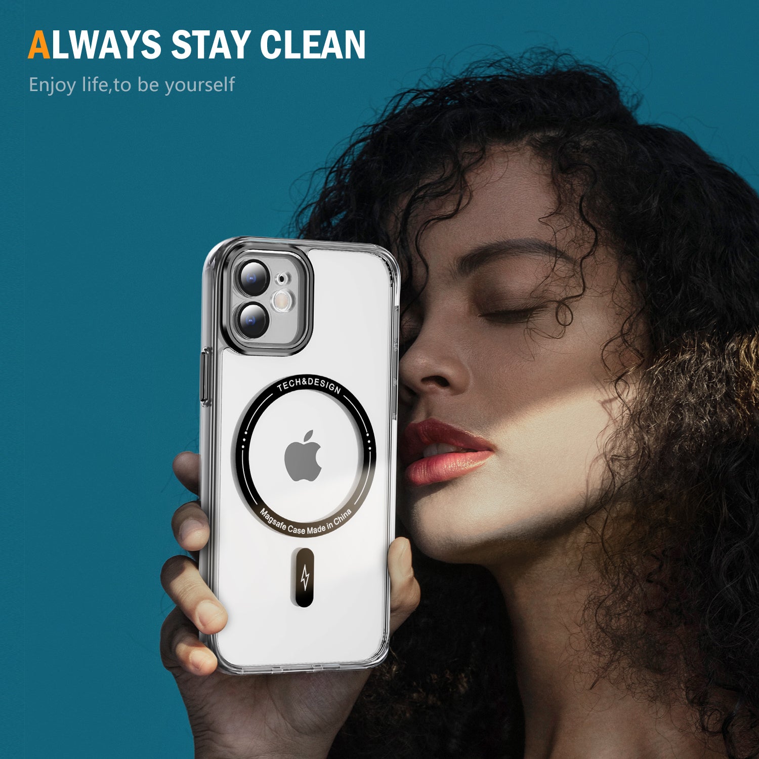 YSM Magnetic Case for iPhone 11 Compatible with MagSafe Shockproof Phone Cover - Transparent Black
