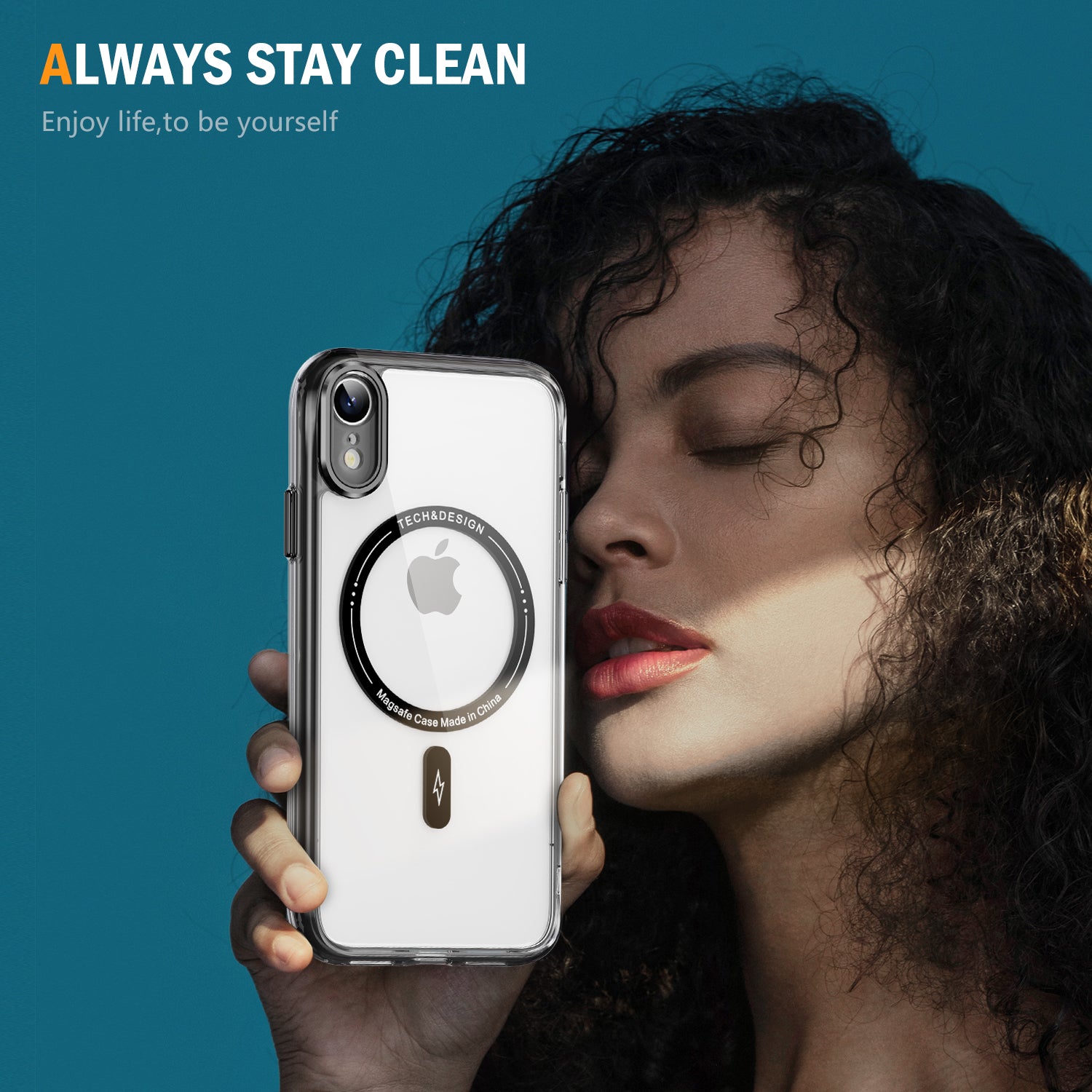 YSM Magnetic Phone Case for iPhone XR Compatible with MagSafe Camera Protection Cover - Transparent Black