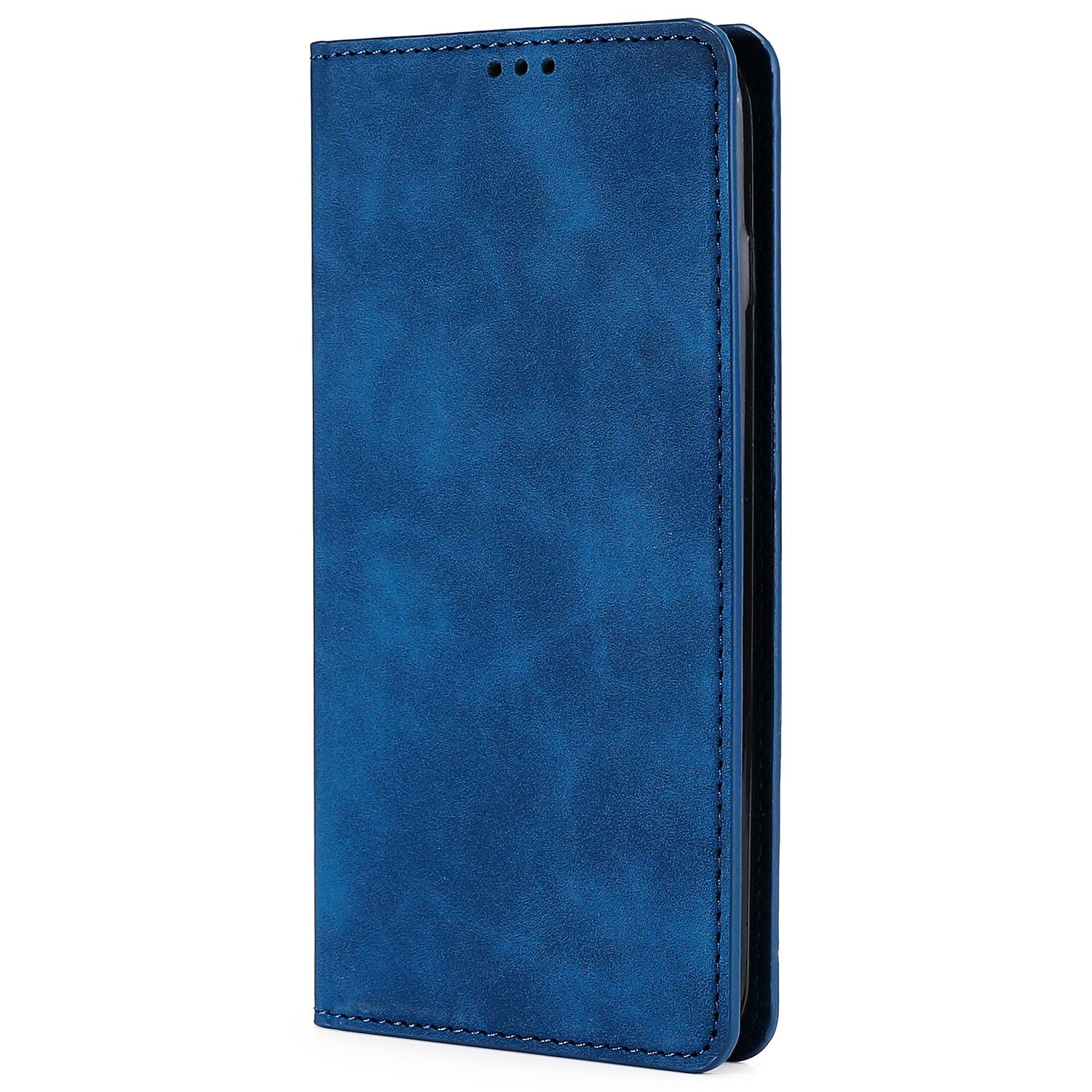 For Honor Play 50 Plus 5G / Play 8T 5G / X7b 4G / 90 Smart Magnetic Case Leather Skin Touch Card Holder Stand Cover - Blue