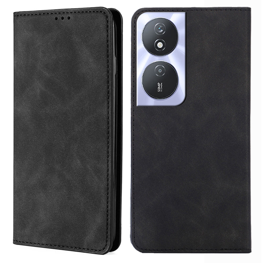 For Honor Play 50 Plus 5G / Play 8T 5G / X7b 4G / 90 Smart Magnetic Case Leather Skin Touch Card Holder Stand Cover - Blue