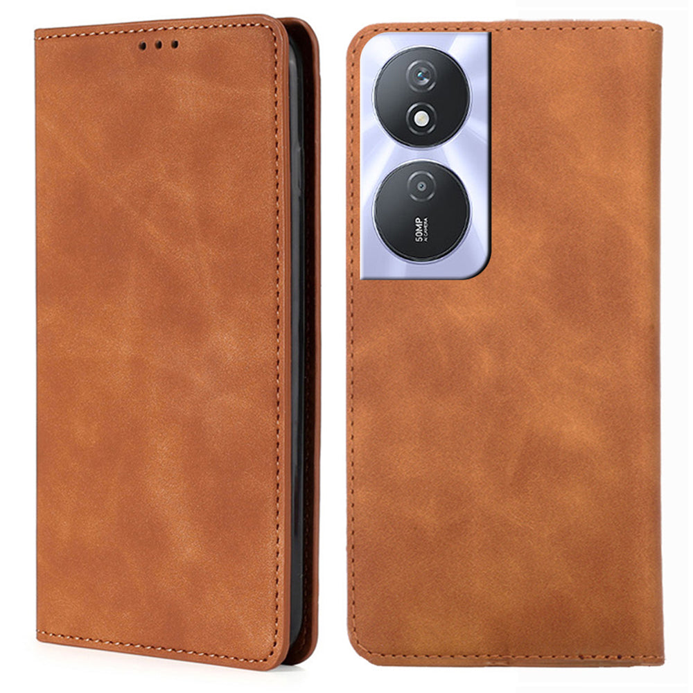 For Honor Play 50 Plus 5G / Play 8T 5G / X7b 4G / 90 Smart Magnetic Case Leather Skin Touch Card Holder Stand Cover - Blue