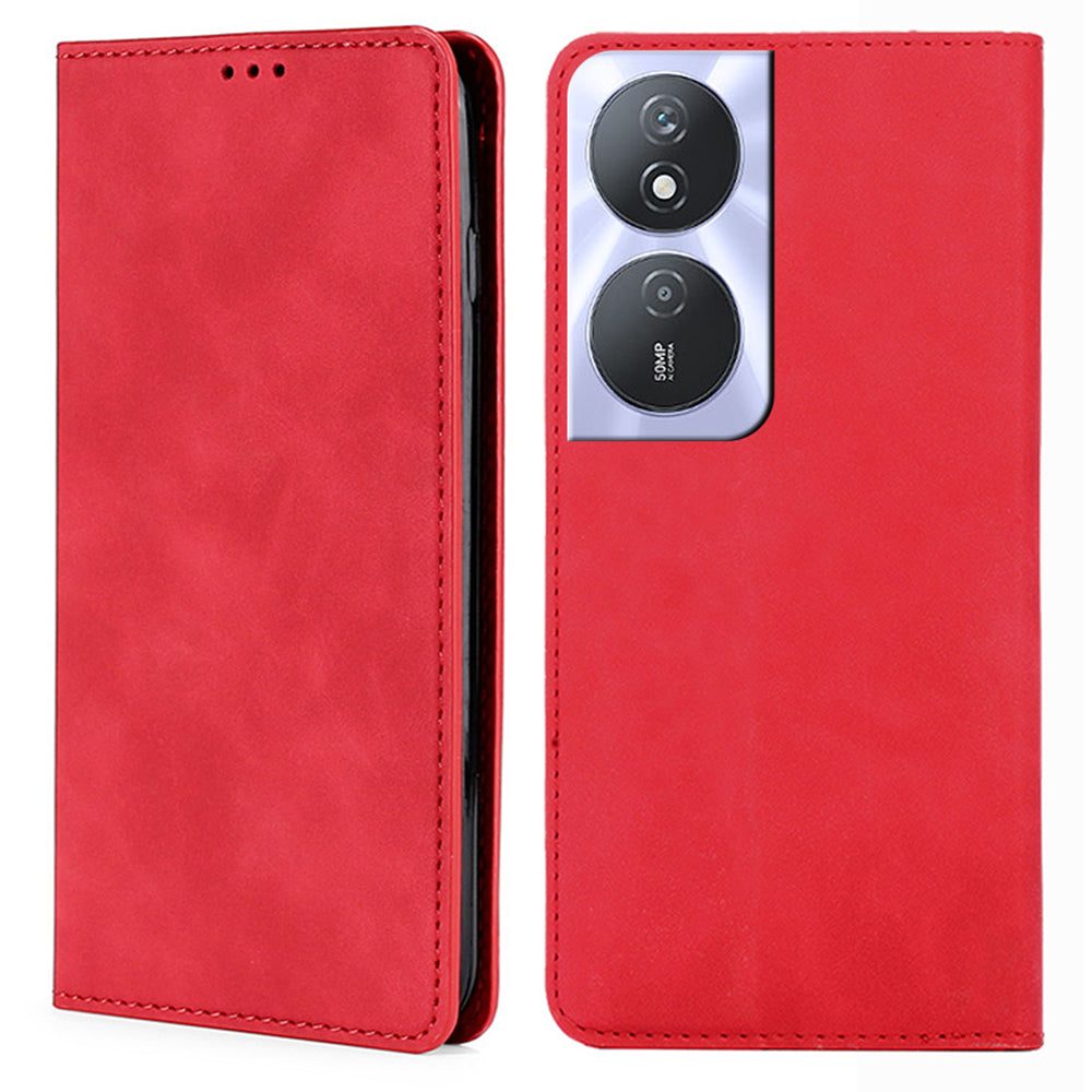 For Honor Play 50 Plus 5G / Play 8T 5G / X7b 4G / 90 Smart Magnetic Case Leather Skin Touch Card Holder Stand Cover - Blue