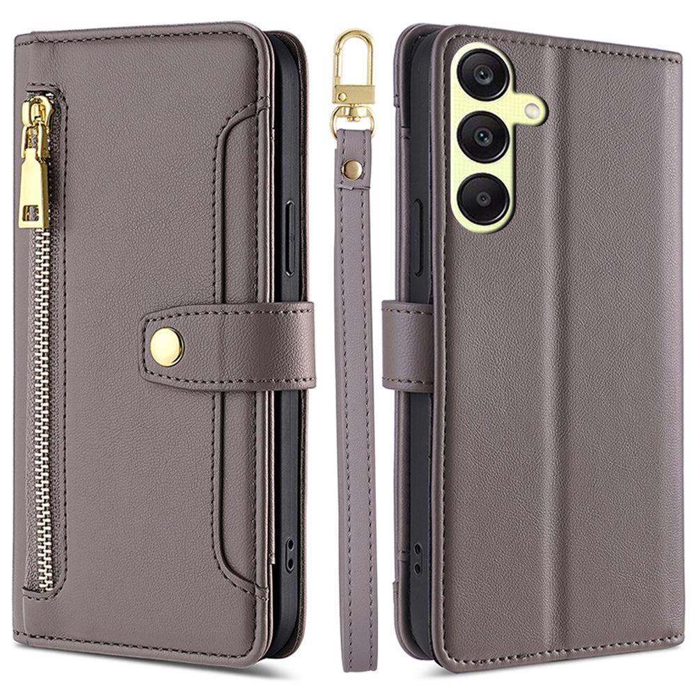 Wallet Case for Samsung Galaxy A25 5G (Global) (161.0 x 76.5 x 8.3mm) Shell Anti-fall Leather Phone Cover - Black