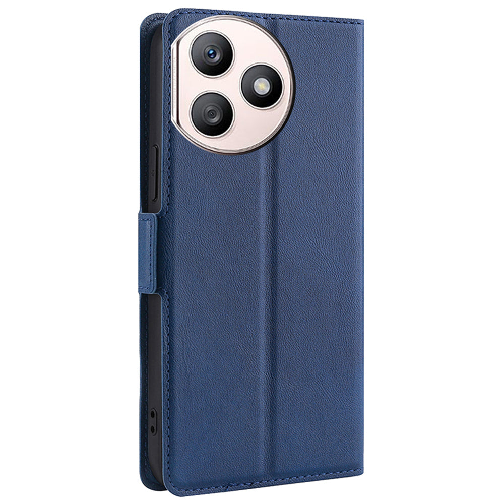 For Honor X50i+ 5G Phone Cover Magnetic PU Leather Folio Phone Case with Card Slots - Blue