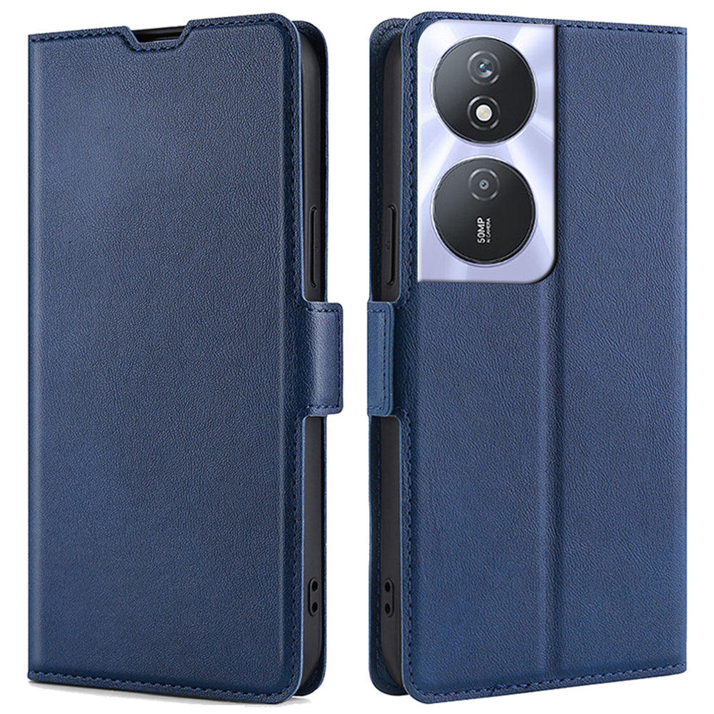 For Honor Play 50 Plus 5G / Play 8T 5G / X7b 4G / 90 Smart Leather Case Card Slots Phone Cover - Black