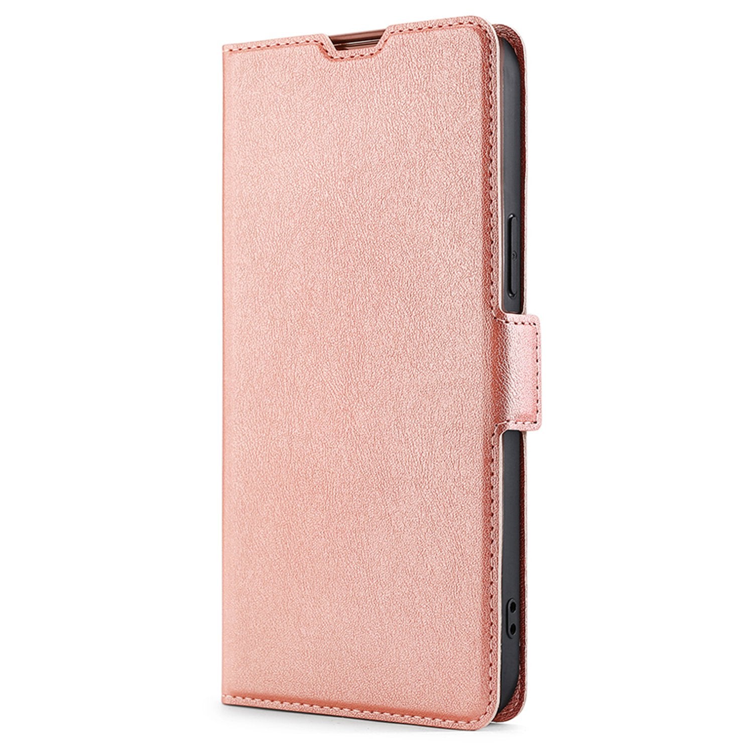 Phone Case for Samsung Galaxy A15 5G / 4G PU Leather Flip Phone Cover with Card Slots - Rose Gold