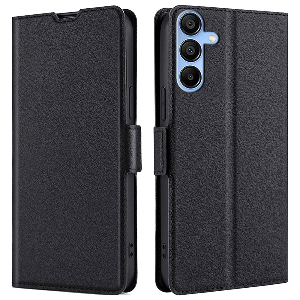 Phone Case for Samsung Galaxy A15 5G / 4G PU Leather Flip Phone Cover with Card Slots - Rose Gold