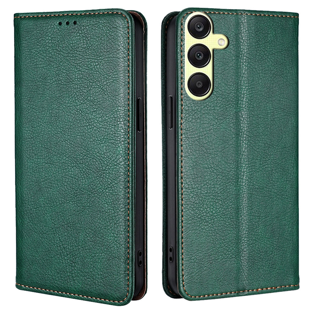 Wallet Case for Samsung Galaxy A25 5G (Global) (161.0 x 76.5 x 8.3mm) Cover Solid Color Phone Protector - Black
