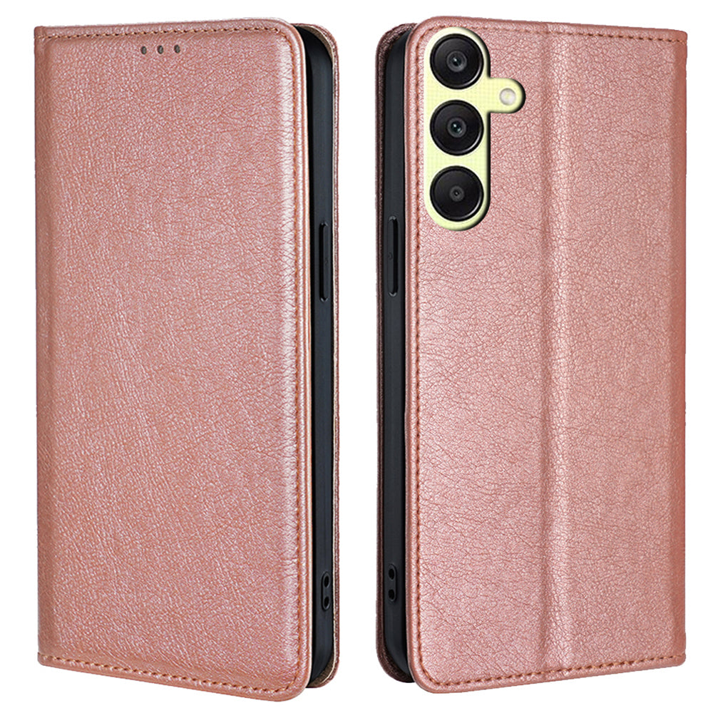 Wallet Case for Samsung Galaxy A25 5G (Global) (161.0 x 76.5 x 8.3mm) Cover Solid Color Phone Protector - Black