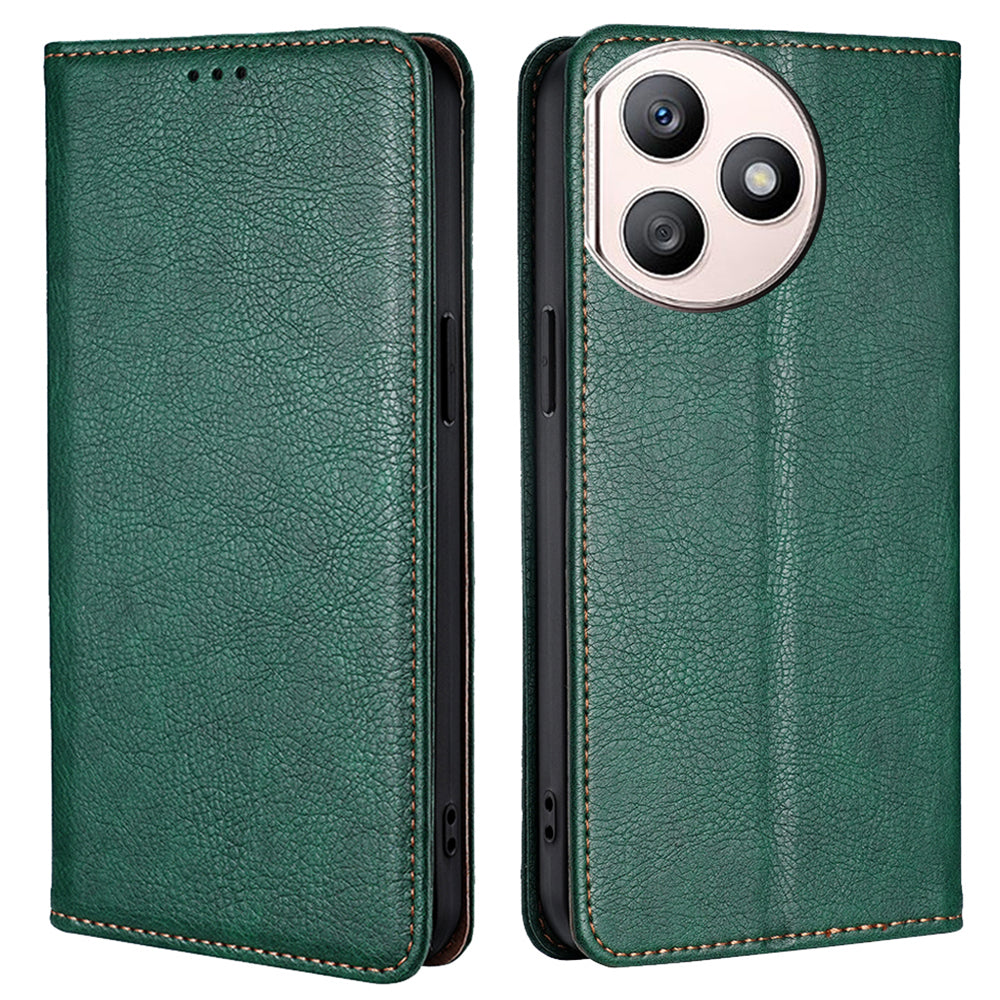 For Honor X50i+ 5G Case Anti-scratch PU Leather Magnetic Closing Wallet Card Slots Phone Cover - Blue