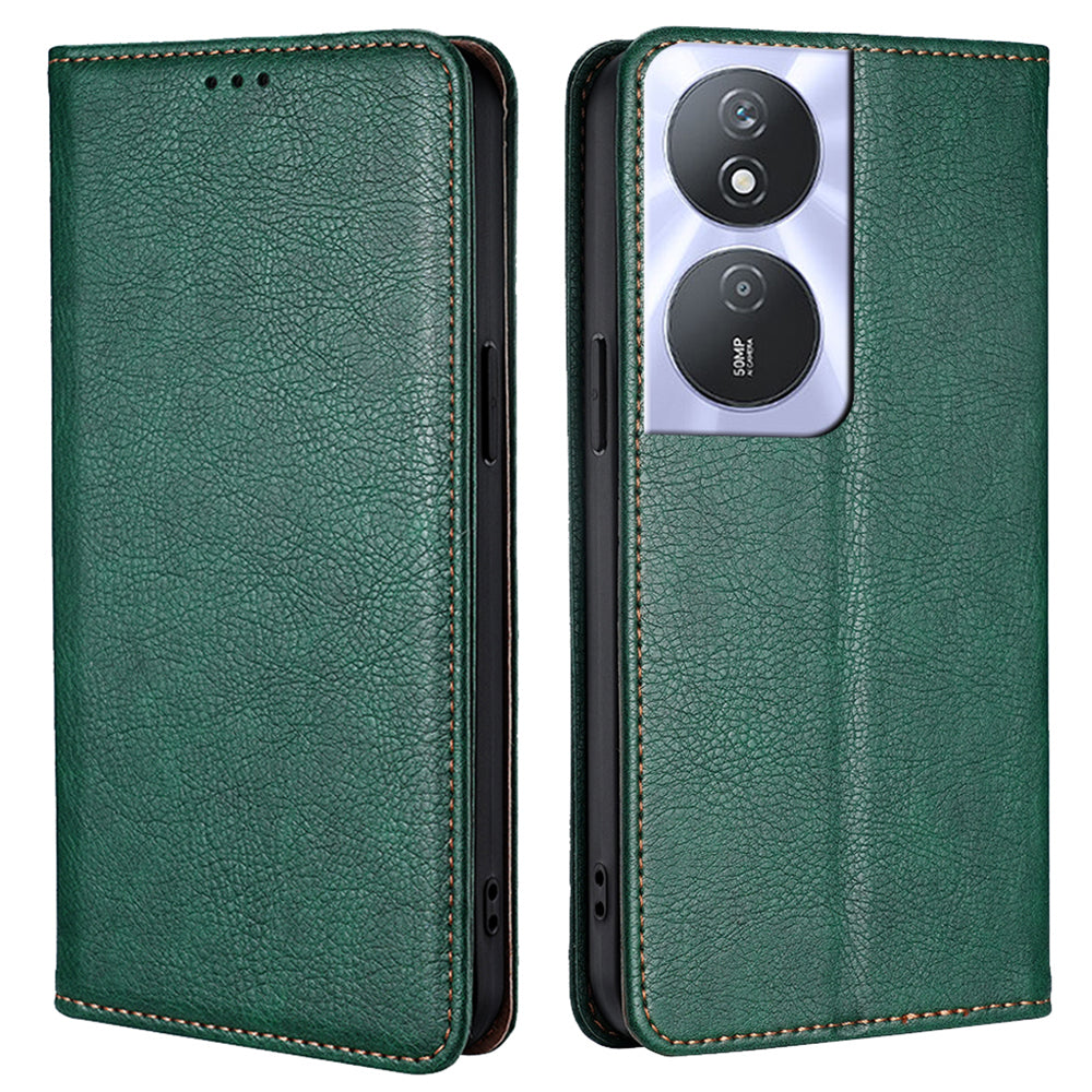 Solid Color Case for Honor Play 50 Plus 5G / Play 8T 5G / X7b 4G / 90 Smart Cover Folio Flip PU Leather Phone Protector - Blue