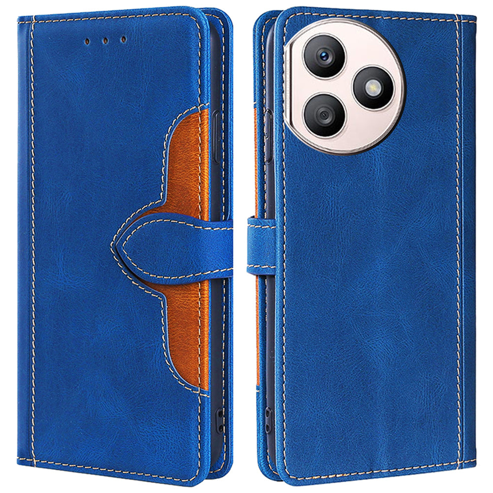 For Honor X50i+ 5G Wallet Case Skin-Feel Leather Stand Phone Cover - Black