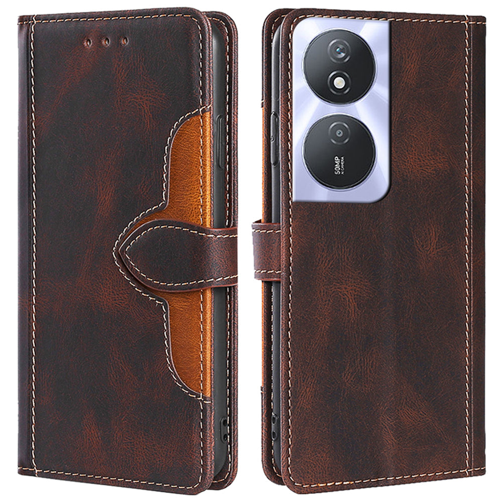 For Honor Play 50 Plus 5G / Play 8T 5G / X7b 4G / 90 Smart Case Wallet Leather Cover Straw Hat Pattern - Blue