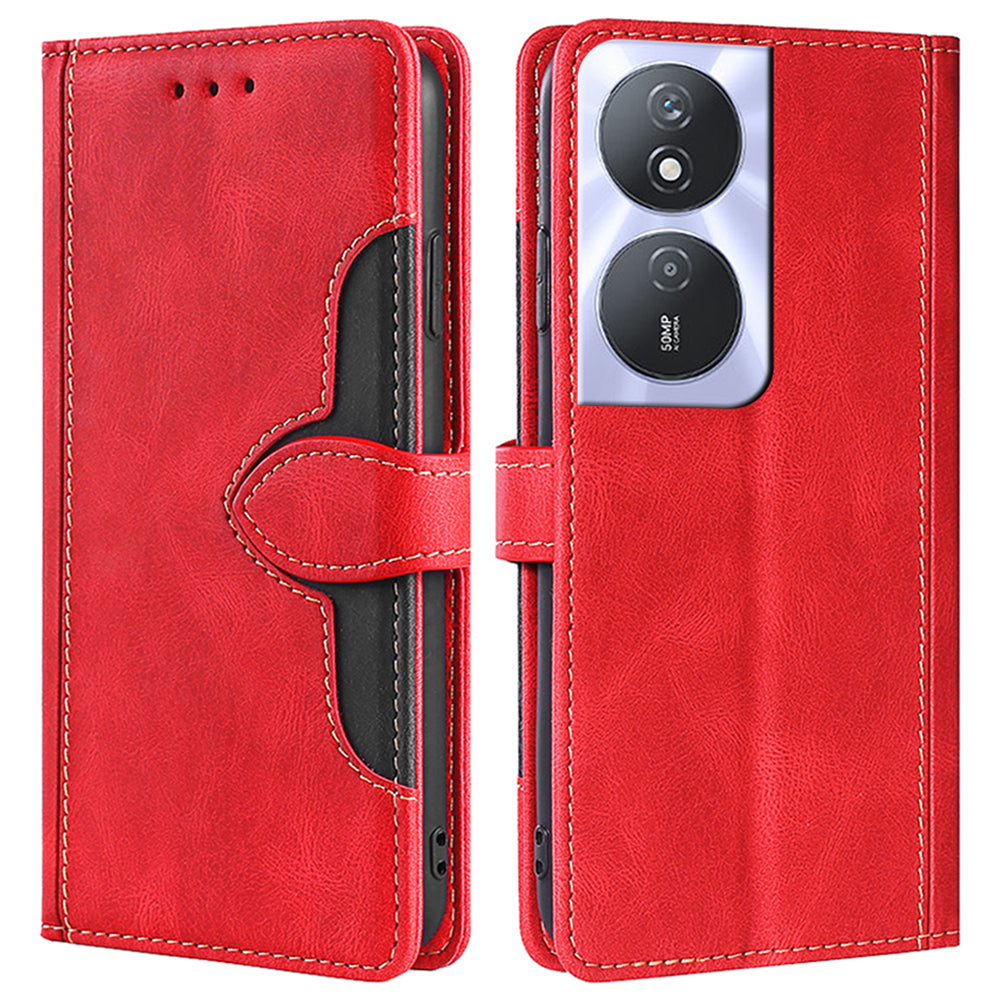 For Honor Play 50 Plus 5G / Play 8T 5G / X7b 4G / 90 Smart Case Wallet Leather Cover Straw Hat Pattern - Blue