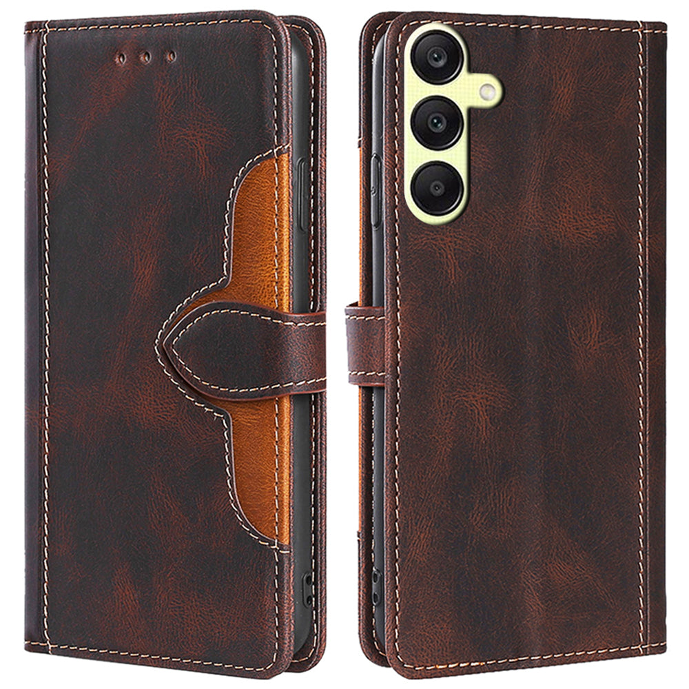 For Samsung Galaxy A25 5G (Global) (161.0 x 76.5 x 8.3mm) Leather Cover Stand Wallet Phone Case - Blue