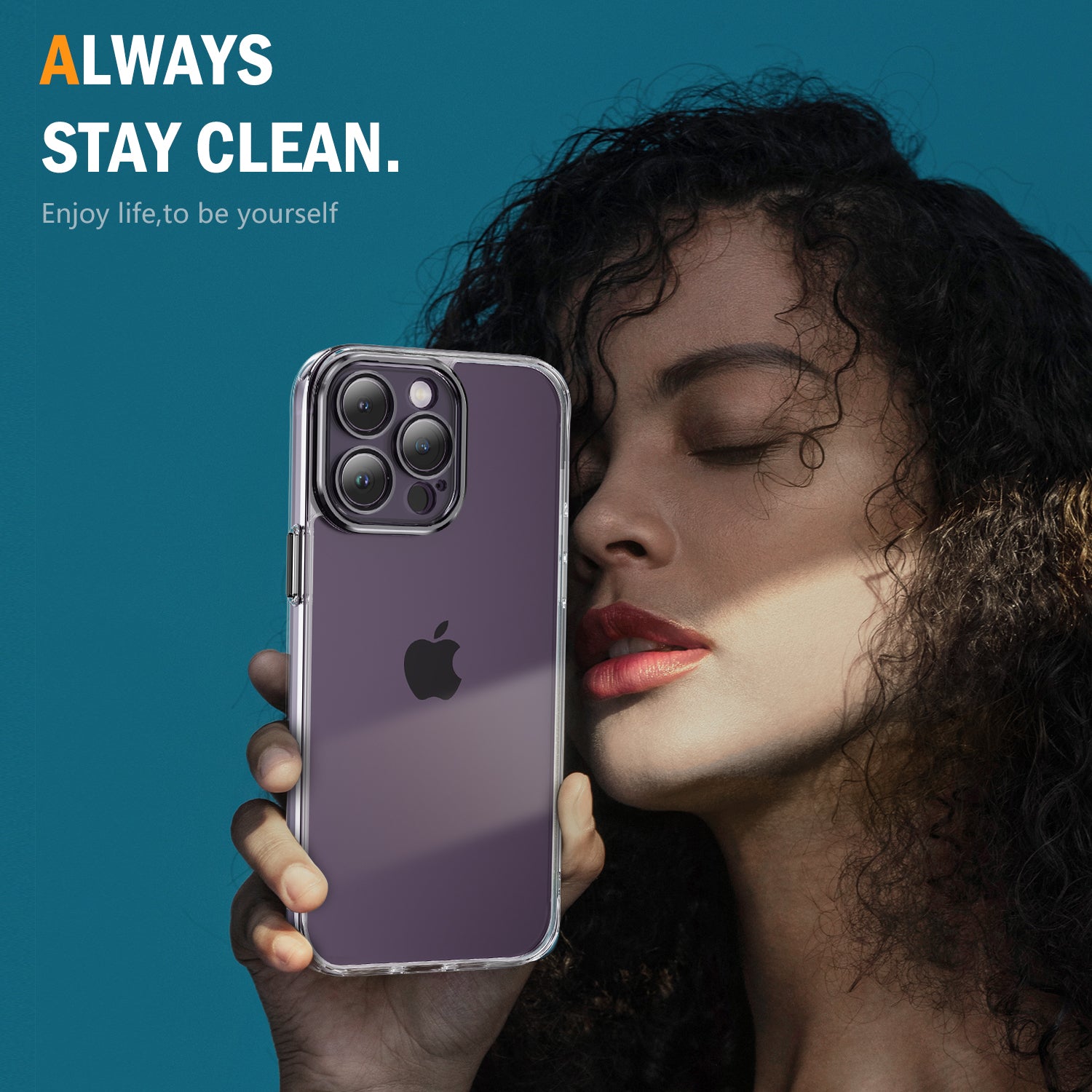 YSM For iPhone 12 Pro Max 6.7 inch Case Clear Acrylic+TPU Precise Lens Cutout Phone Cover - Black