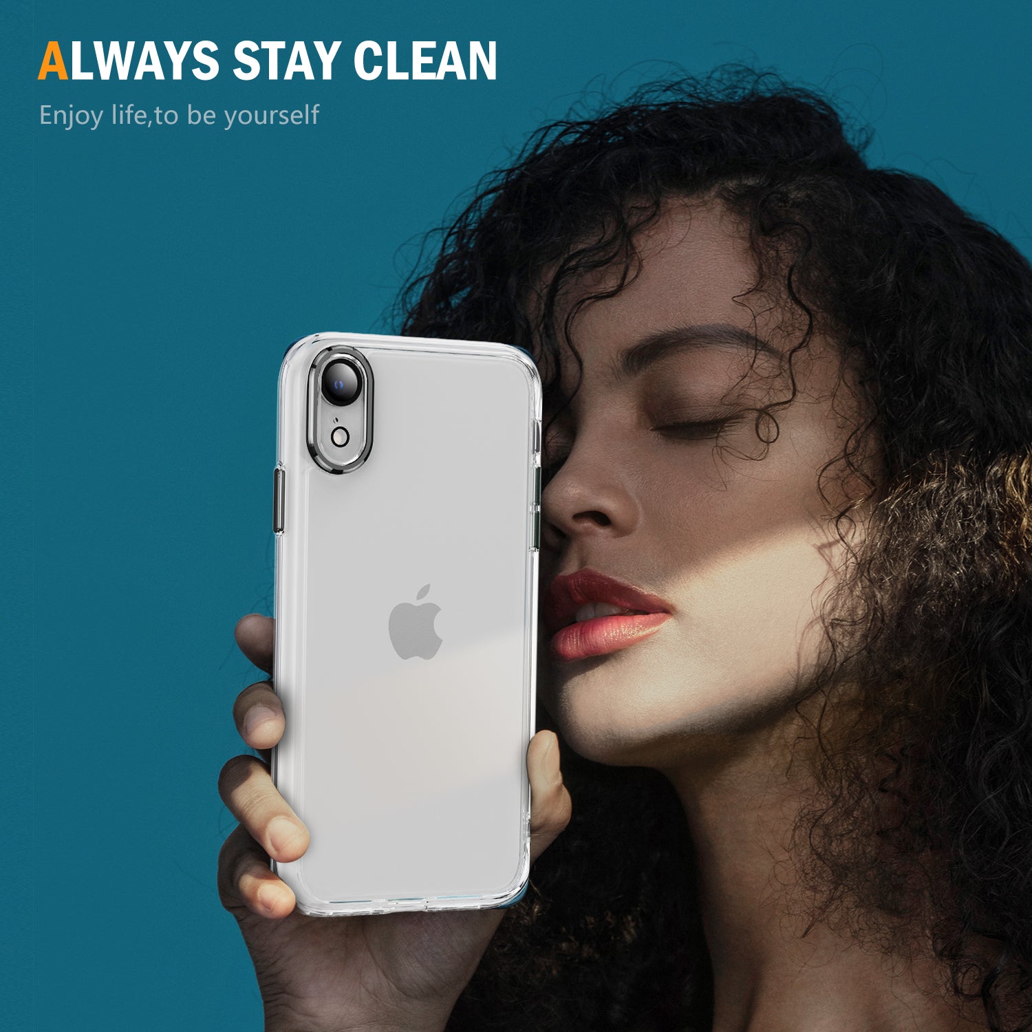 YSM Phone Case for iPhone XR 6.1 inch Shell Crystal Clear Acrylic+TPU Cover with Precise Lens Cutout - Black