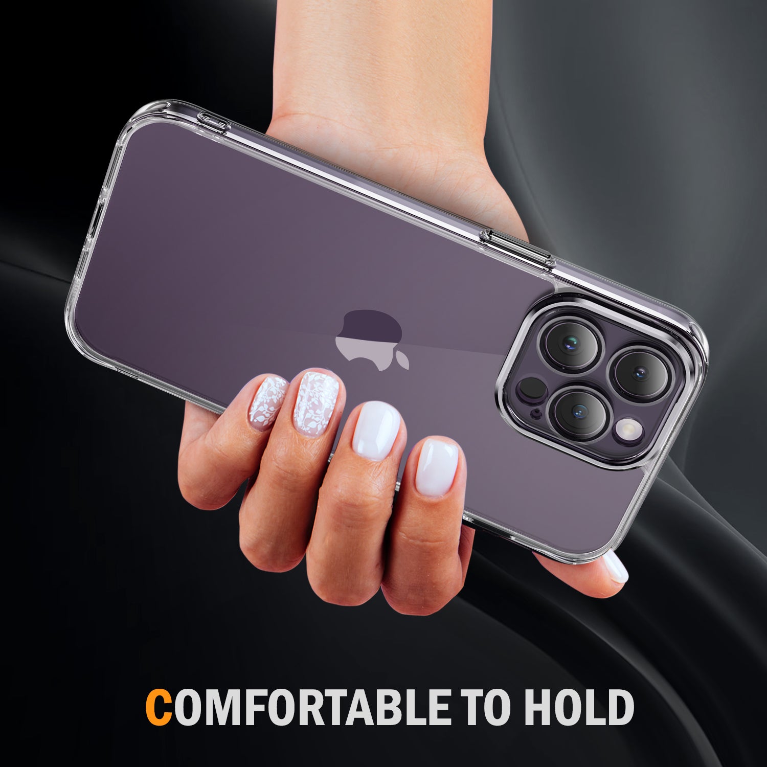 YSM For iPhone 14 Pro Max Phone Case Metal Lens Cover Acrylic+TPU Shell (Precise Lens Cutout) - Black