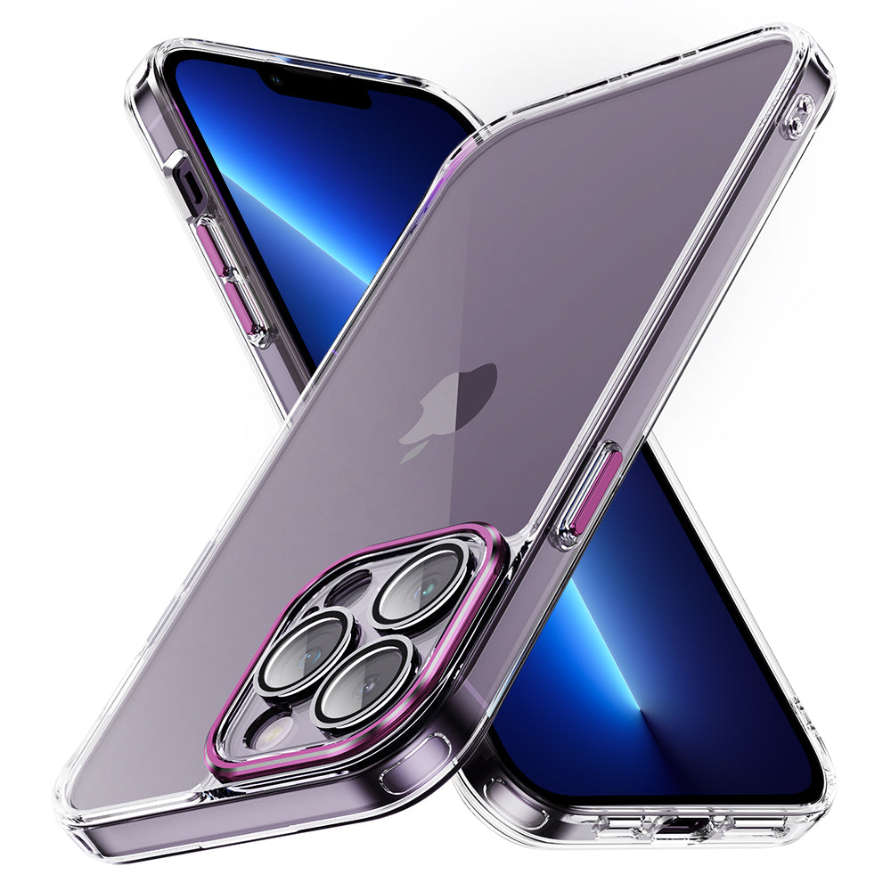 YSM For iPhone 13 Pro Max 6.7 inch Case Anti-dust Acrylic+TPU Precise Lens Cutout Phone Protector - Black