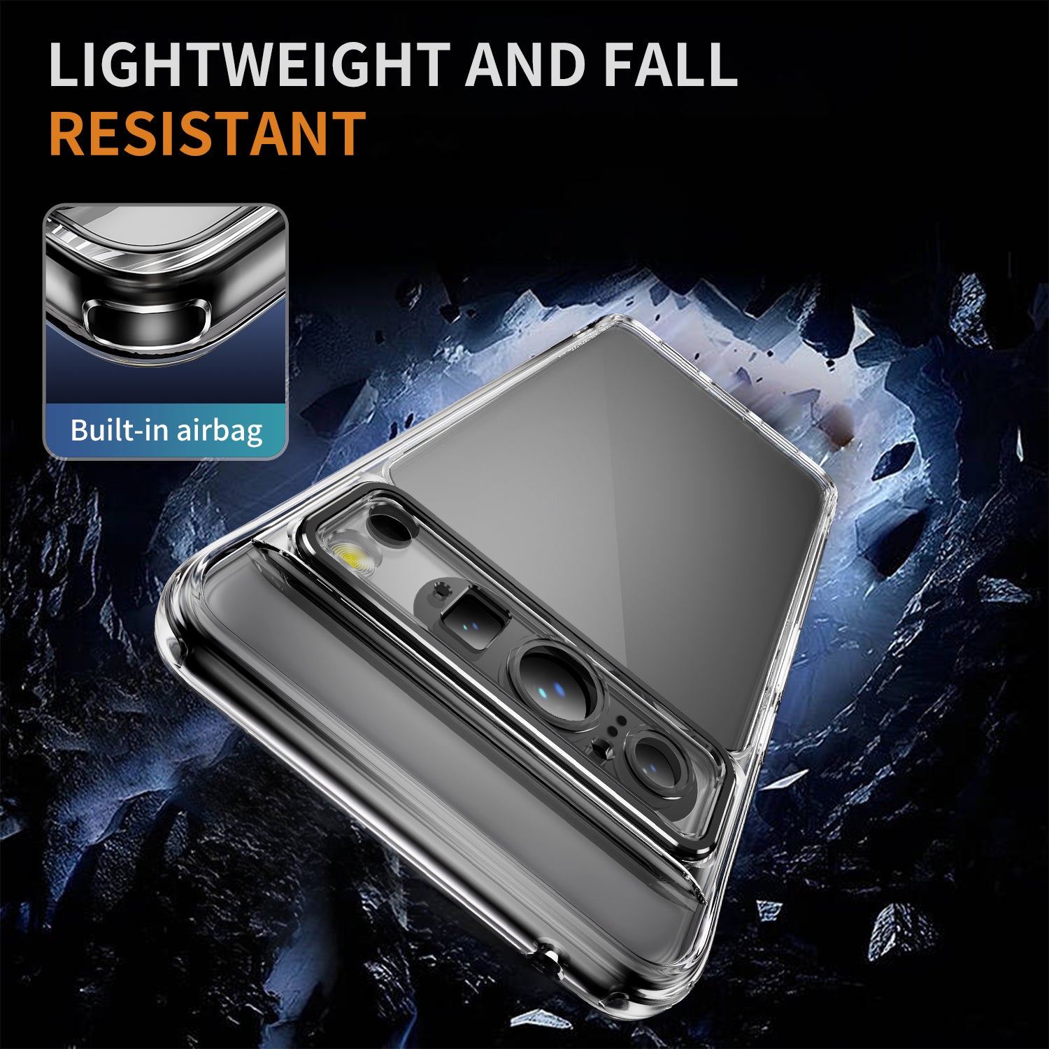 YSM For Google Pixel 8 Pro Acrylic+TPU Case Metal Precise Lens Cutout Phone Shell - Black