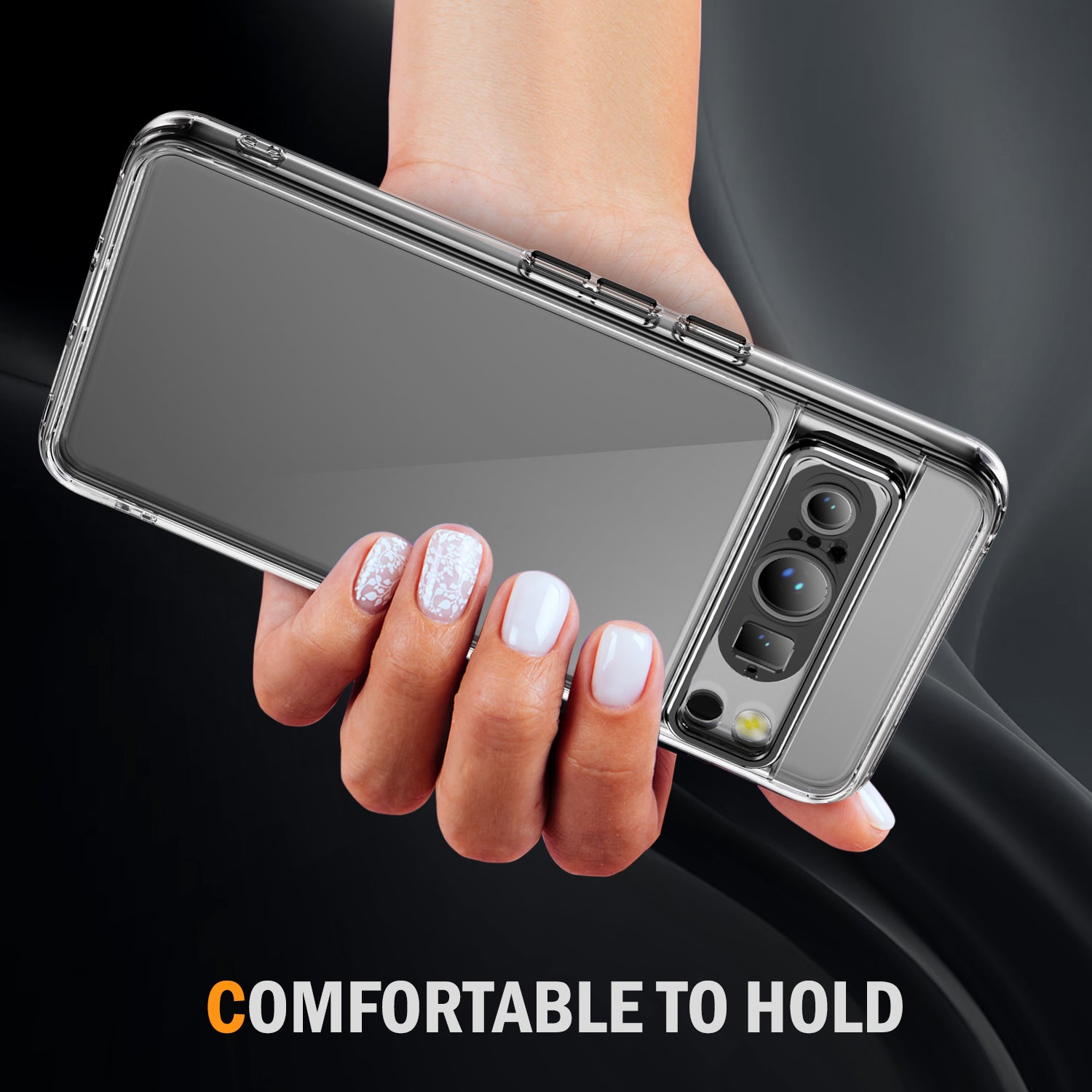 YSM For Google Pixel 8 Pro Acrylic+TPU Case Metal Precise Lens Cutout Phone Shell - Black