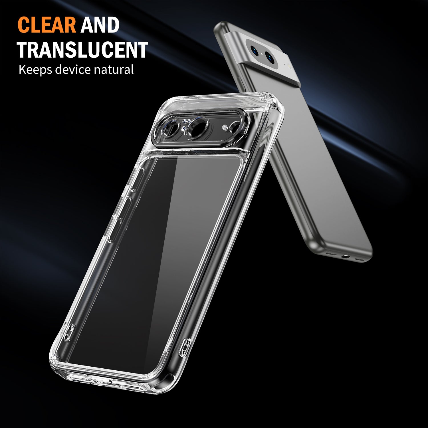 YSM For Google Pixel 8 Phone Case Metal+Acrylic+TPU Precise Lens Cutout Mobile Phone Cover - Black