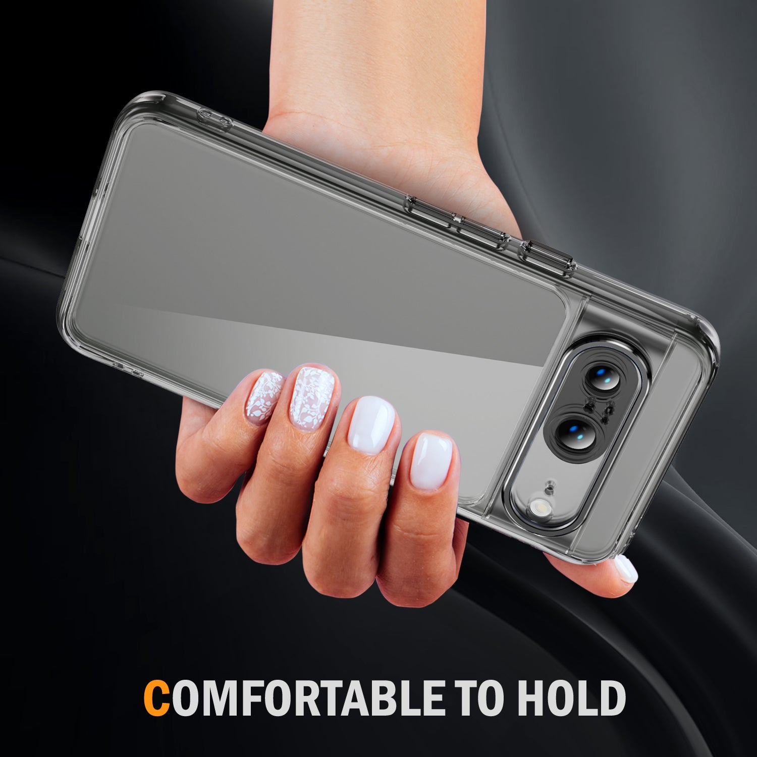 YSM For Google Pixel 8 Phone Case Metal+Acrylic+TPU Precise Lens Cutout Mobile Phone Cover - Black