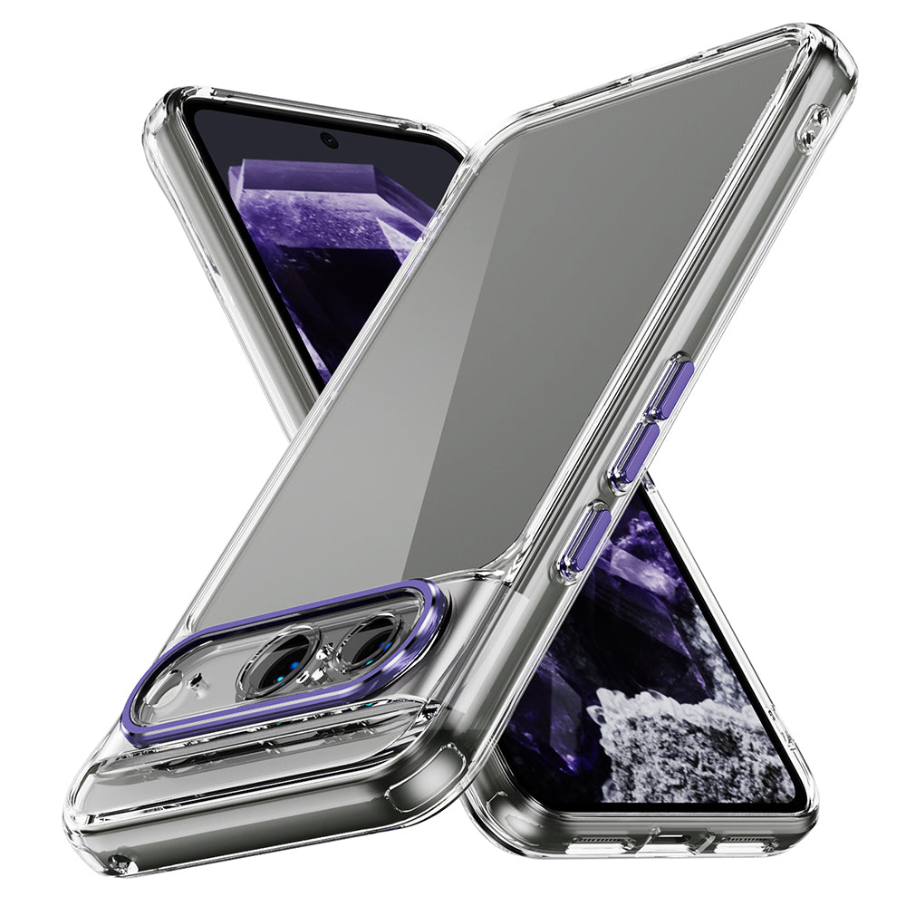 YSM For Google Pixel 8 Phone Case Metal+Acrylic+TPU Precise Lens Cutout Mobile Phone Cover - Black