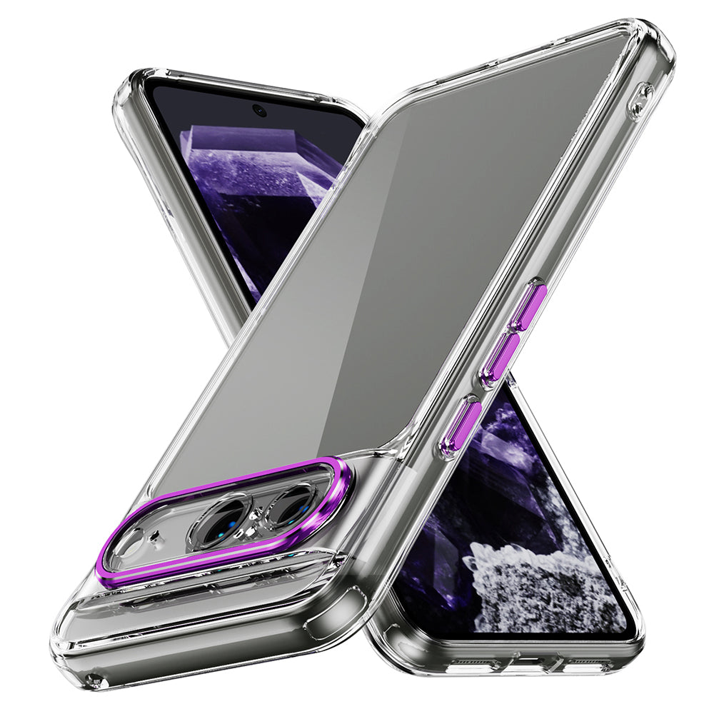 YSM For Google Pixel 8 Phone Case Metal+Acrylic+TPU Precise Lens Cutout Mobile Phone Cover - Black