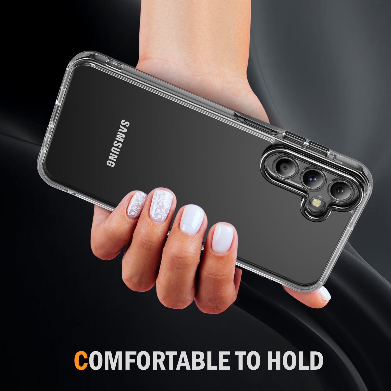 YSM Phone Case for Samsung Galaxy A15 4G / 5G Shock-Absorption Metal Lens Cover - Black