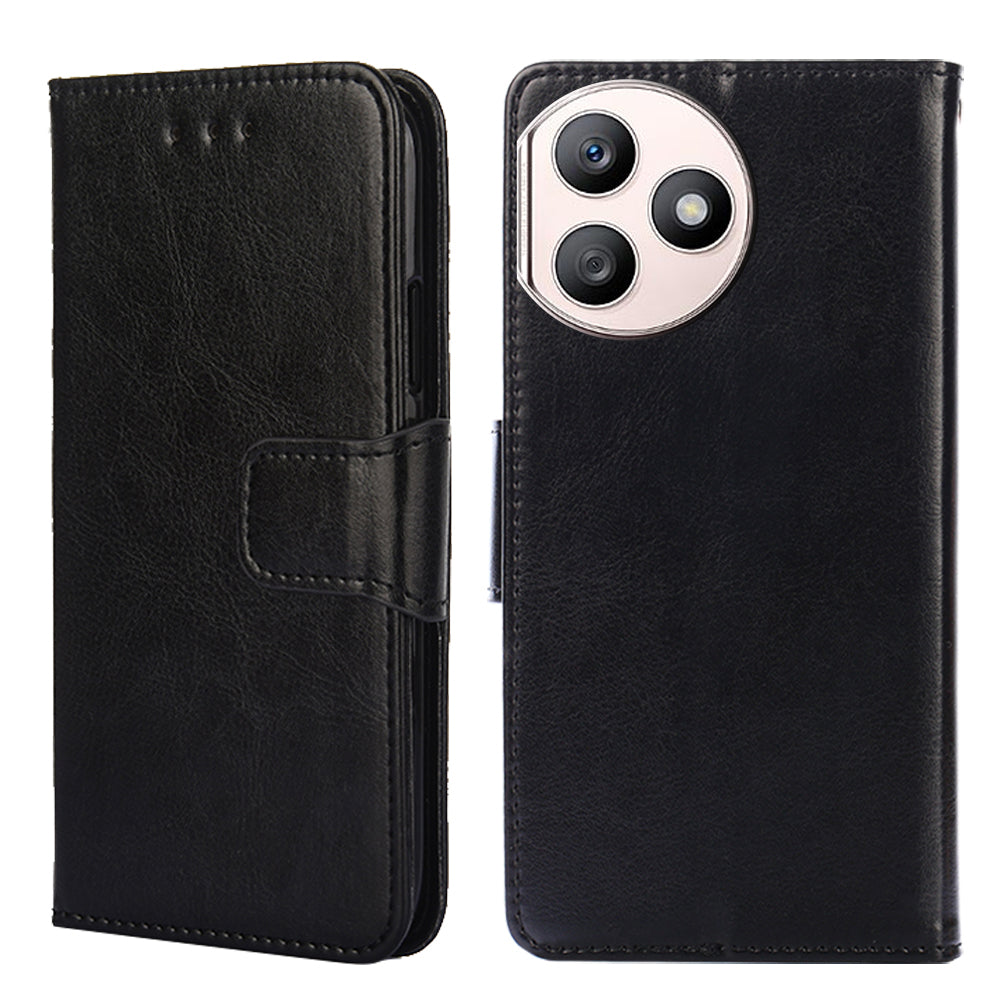 For Honor X50i+ 5G Flip Leather Case Protective Phone Cover Wallet - Brown