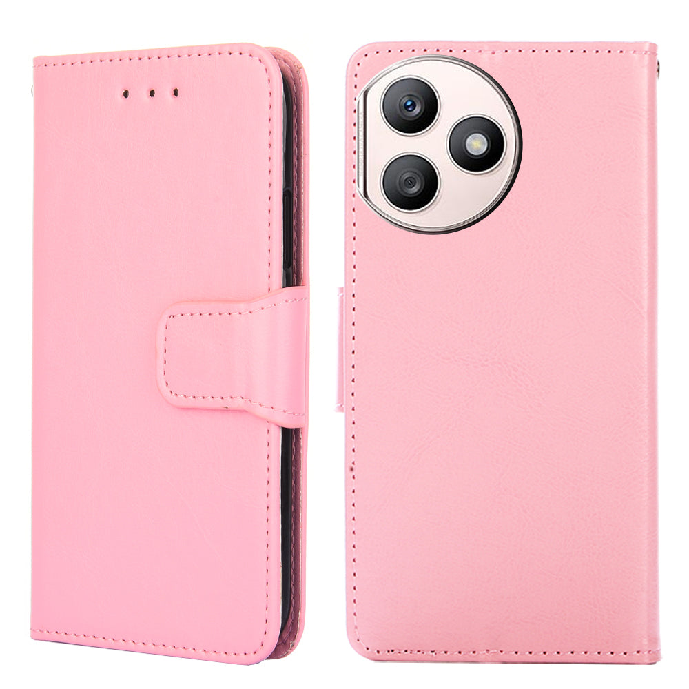 For Honor X50i+ 5G Flip Leather Case Protective Phone Cover Wallet - Brown