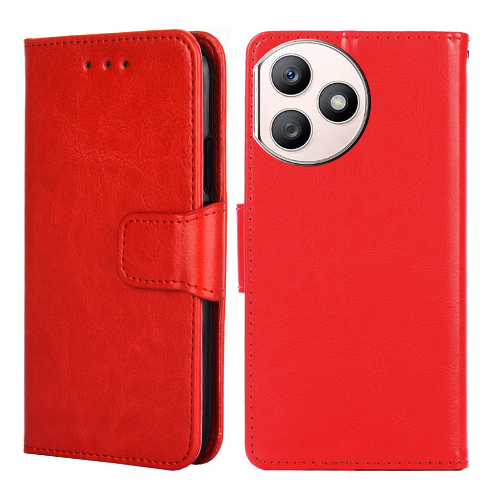 For Honor X50i+ 5G Flip Leather Case Protective Phone Cover Wallet - Brown