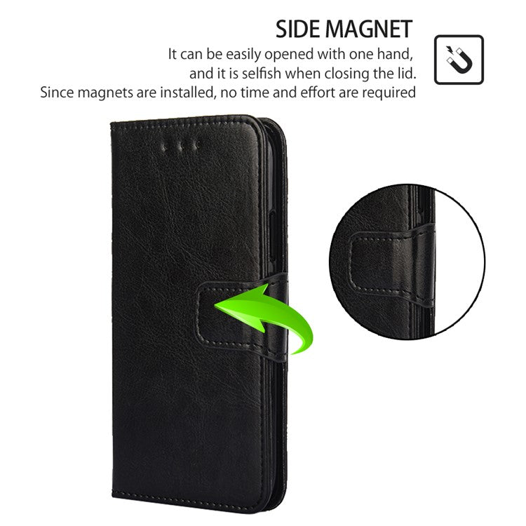 For Honor Play 50 Plus 5G / Play 8T 5G / X7b 4G / 90 Smart Phone Case Leather Cover Wallet Card Slots - Black