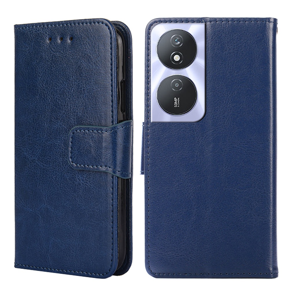 For Honor Play 50 Plus 5G / Play 8T 5G / X7b 4G / 90 Smart Phone Case Leather Cover Wallet Card Slots - Black